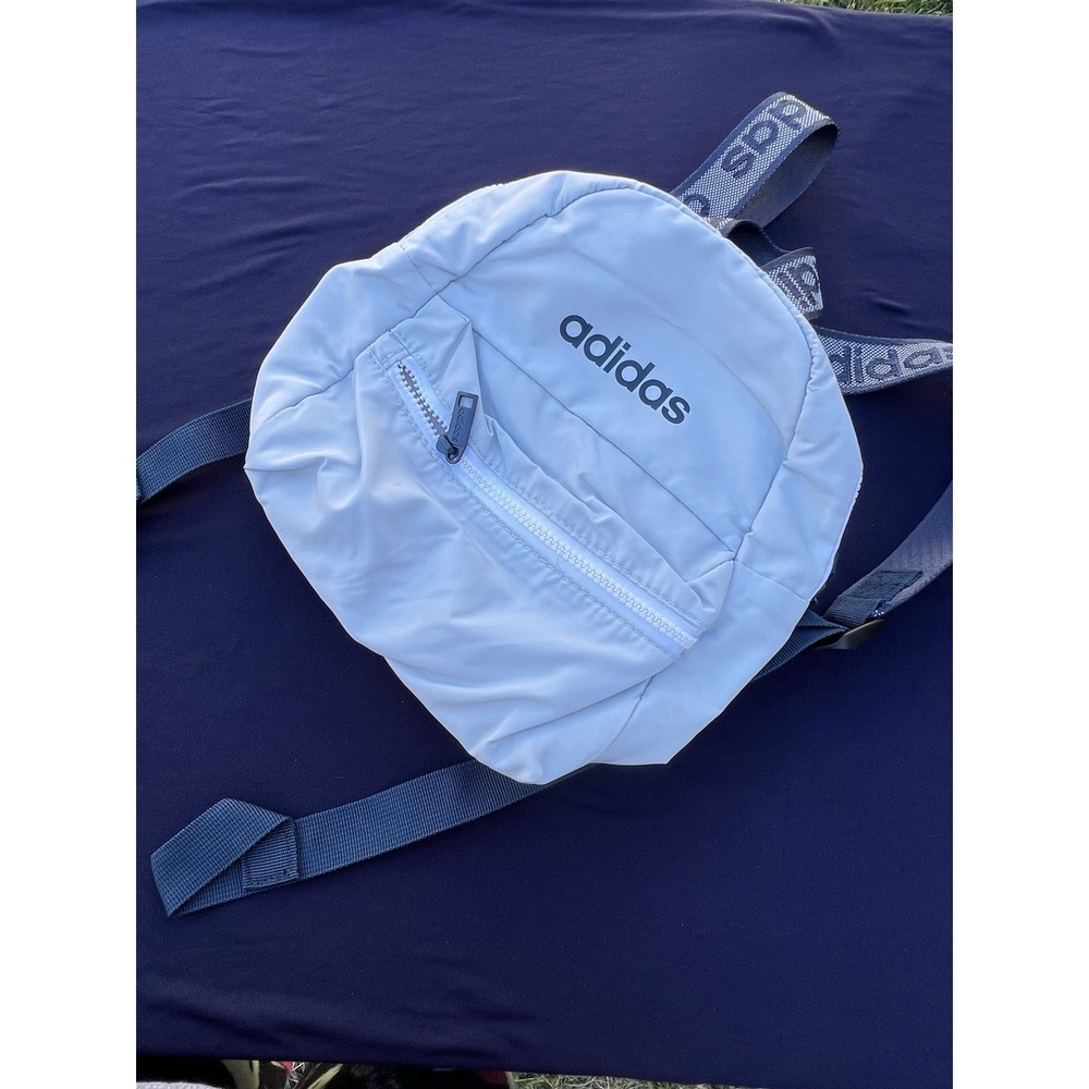 adidas Originals Linear‎ Mini Backpack Travel/Sports Bag Halo Blue / White